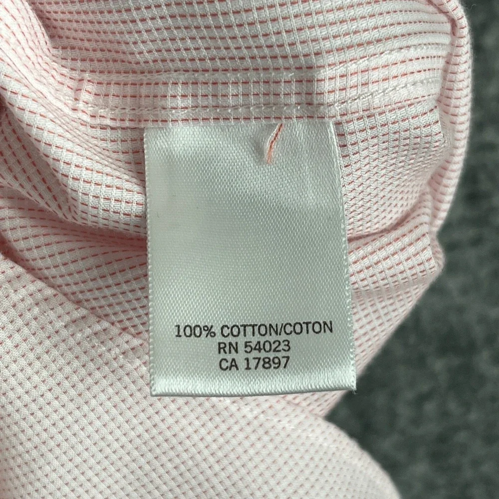 Banana Republic Non‎ Iron Classic Fit Dress Shirt Mens L Pink Business Office
